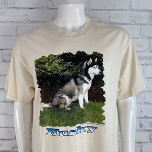 Lee Shirt Men's Large Husky Dog Vintage Total Cotton Robert‎ & Eunice Pearcy